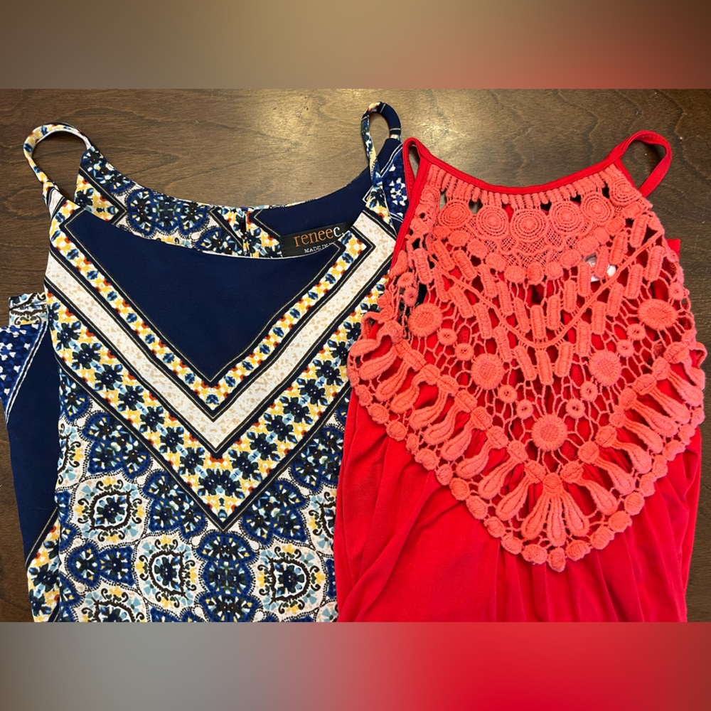 2 boutique tank tops size medium